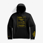 Black DOAF Hoodie with Warning Sneaker Graphics