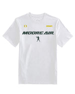 DOAF white t-shirt with 'MOORE AIR' text and Oregon logo on a white background