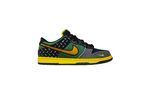 DOAF What the Duck NIKE Dunk. Sneaker with green, yellow, and black design on a white background